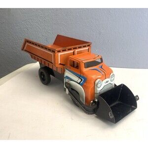 1950's Wyandotte Tin Litho Withe Blue Orange Dump Truck Vintage